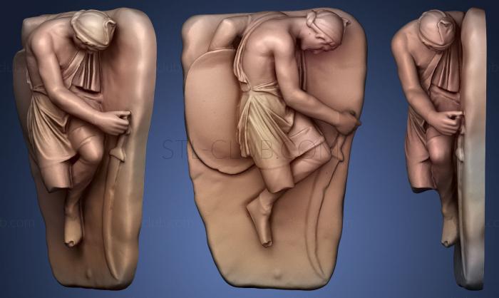 3D model Gaul dying7 (STL)